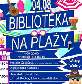 Biblioteka na plaży w Dąbrowie Górniczej