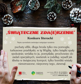 Konkurs Literacki Świąteczne zda(e)rzenie MBP Dąbrowa Górnicza