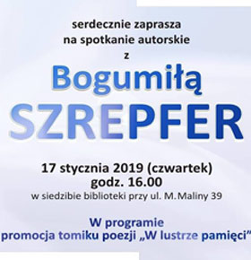 Spotkanie autorskie z Bogumiła Szrepfer MBP Filia nr 5 Sosnowiec