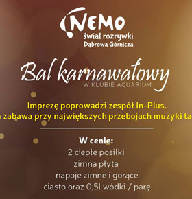 Bal Karnawałowy w Nemo Dąbrowa Górnicza
