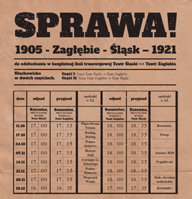 SPRAWA! Zagłębie 1905 – 1921 Śląsk – słuchowisko