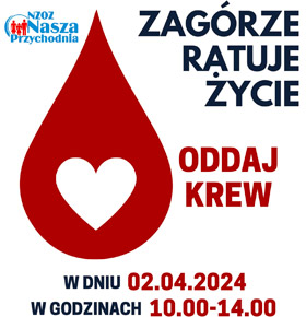 Zagórze Ratuje Życie – oddaj krew na Placu Papieskim Sosnowiec